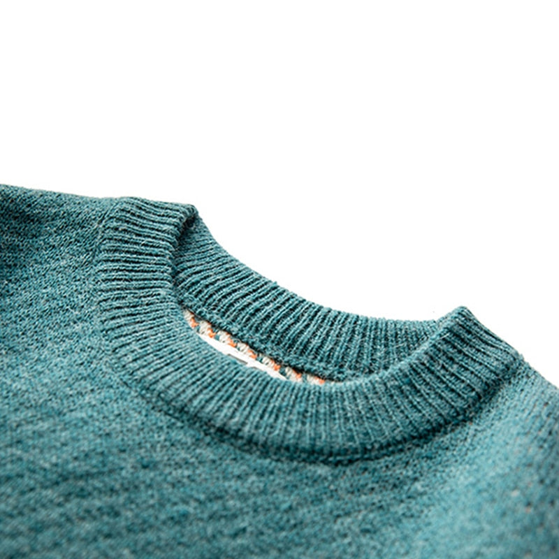 Harajuku Style Vintage Knit Pullover Sweater for Men