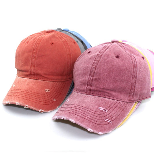 Harajuku Retro Distressed Soft-Top Cap