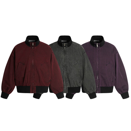 Men's Vintage Washed Denim Jacket - Harajuku Street Style