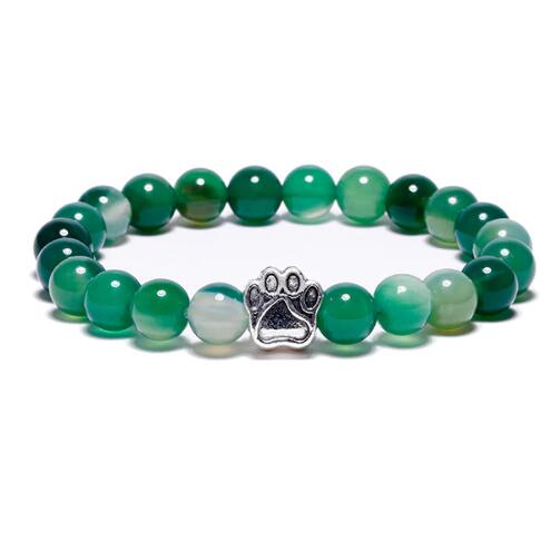 Dog Paw Natural Stone Bead Yoga Bracelet