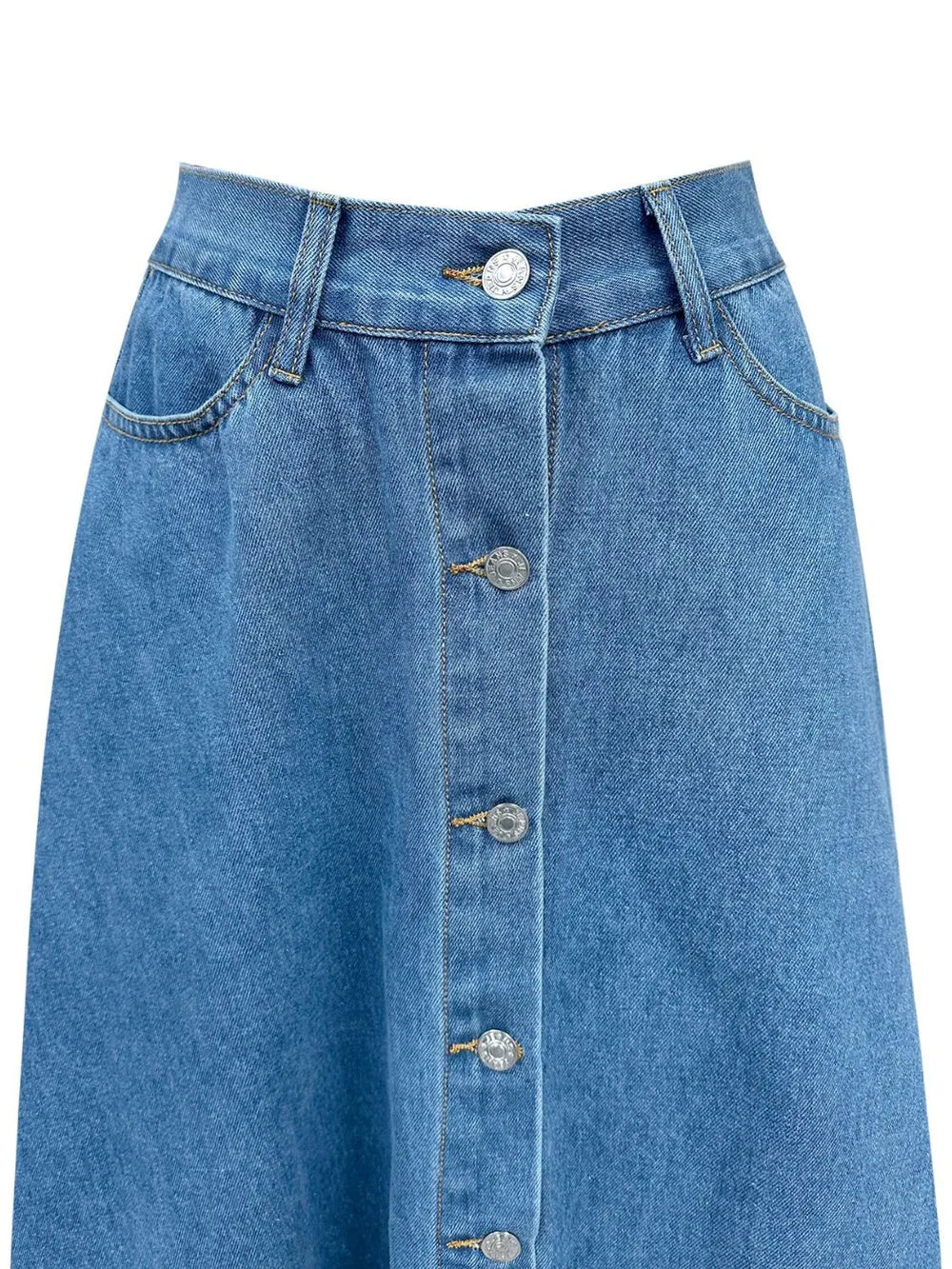 Playful High Waist Big Swing Denim Skirt