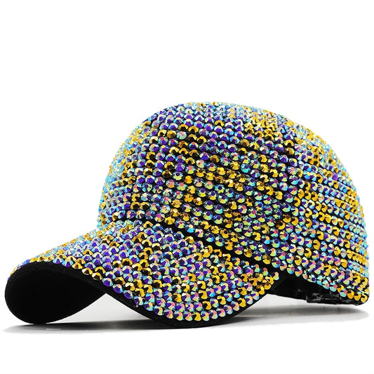 Harajuku Style Luxury Sequined Baseball Cap for Women