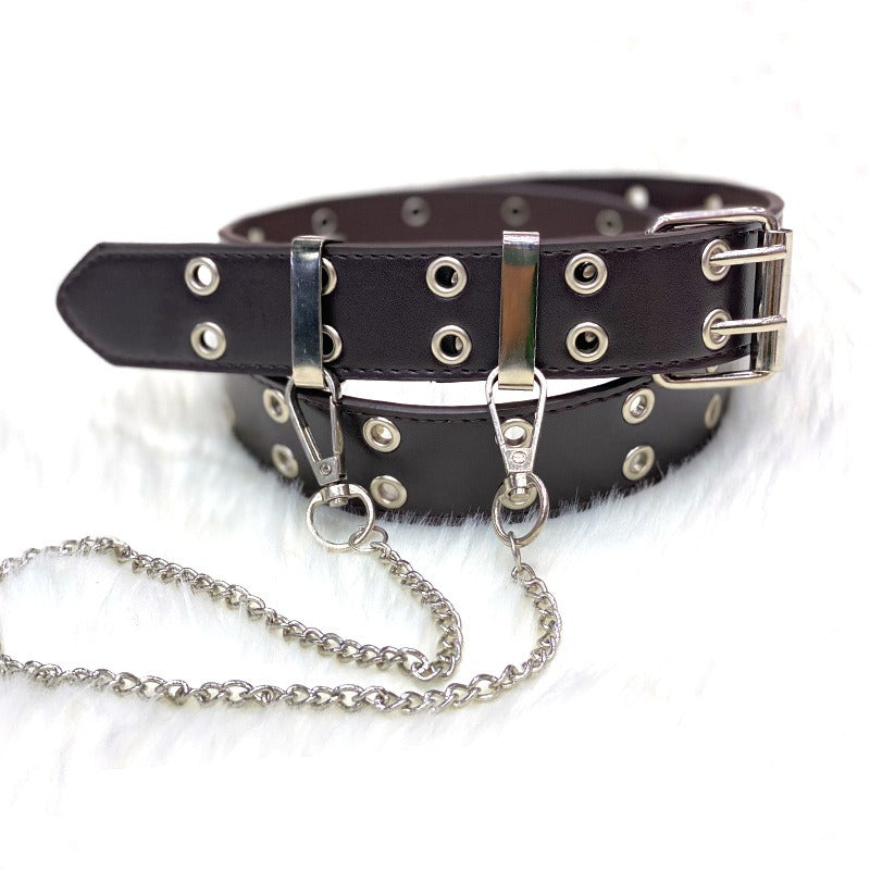 Gothic Punk Style Chain Decorative Eyelet Belt