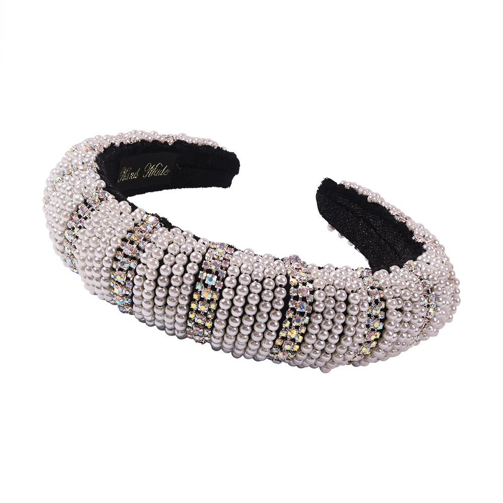 Elegant Handmade Imitation Pearl Hairband