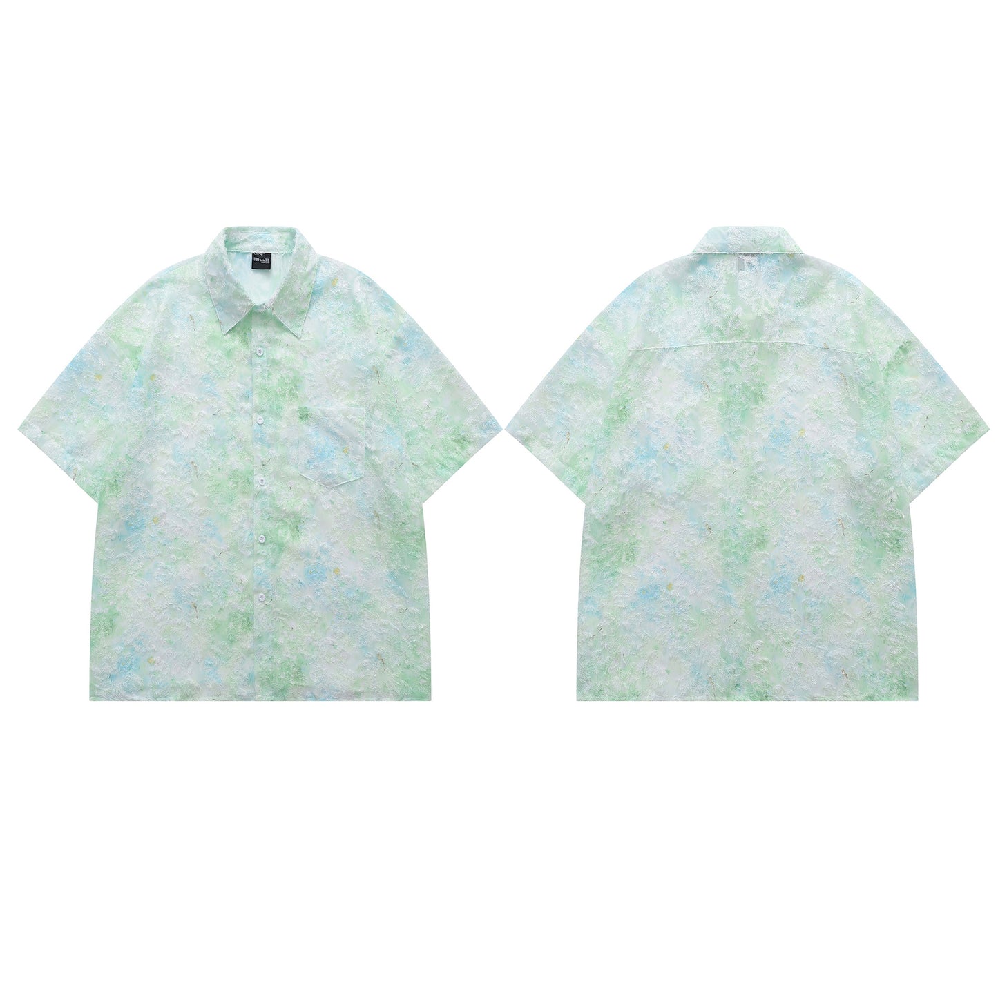 Retro Jacquard Short Sleeve Shirt for Men