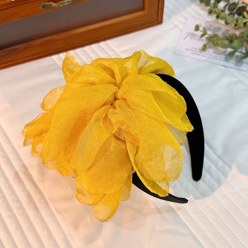 Oversized Handmade Fabric Flower Headband