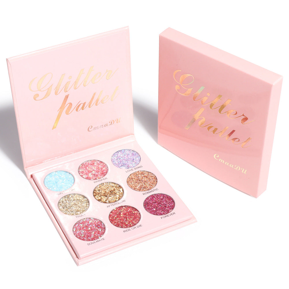 9 Shades of Glitter Eyeshadow - Matte & Metallic