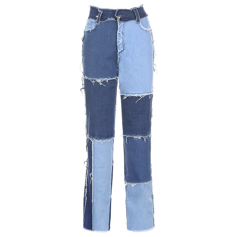 Harajuku Style Patchwork High Waist Hip Hop Trousers
