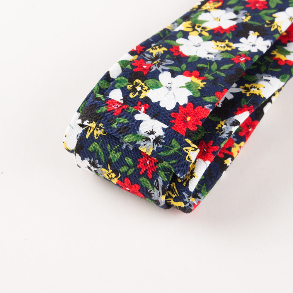 Men's Cotton Floral Print Wedding Tie