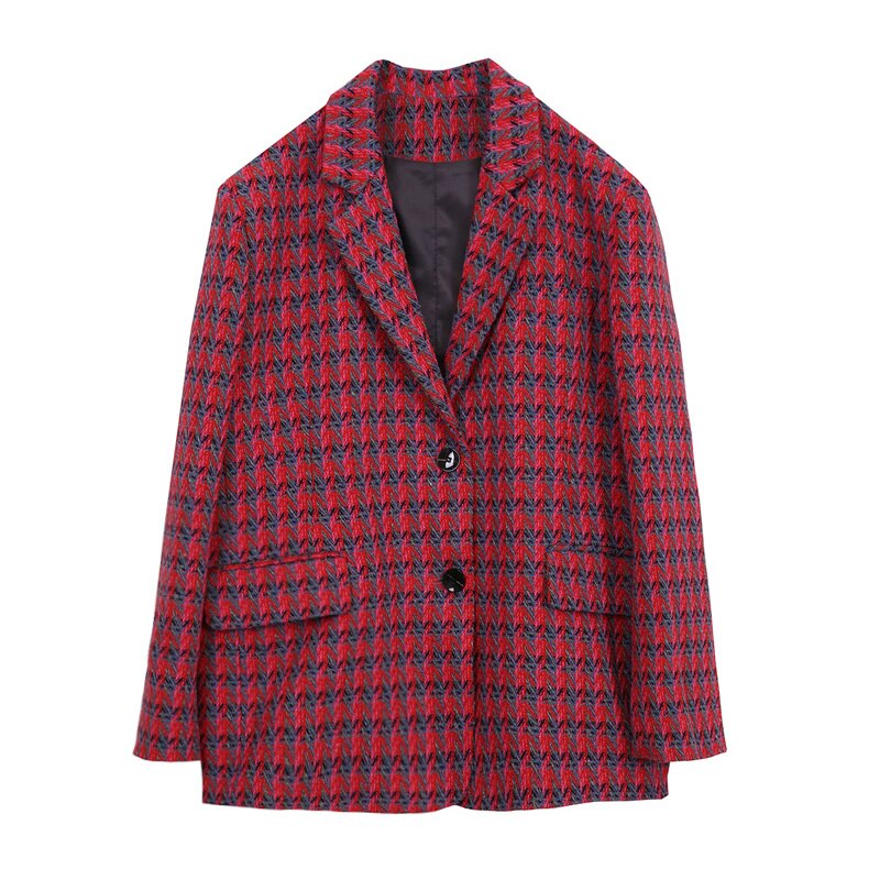 Chic Tweed Blazer for Women - Elegant Winter Outerwear