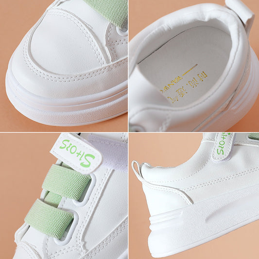 Korean Style Thick Bottom Casual White Women's Sneakers