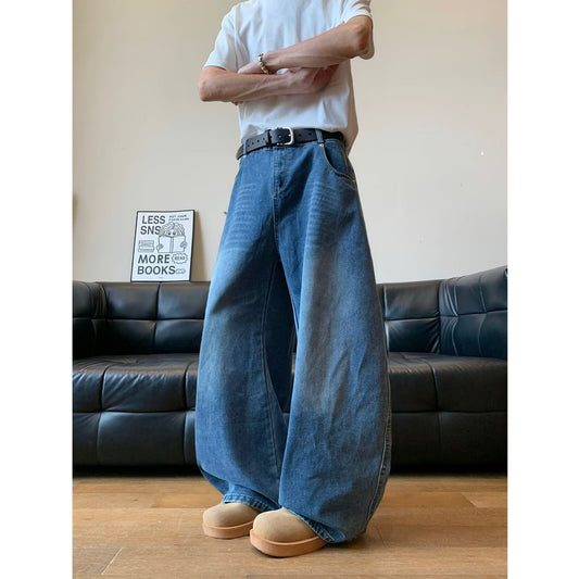 Playful Loose-Fit Denim Wide Leg Pants