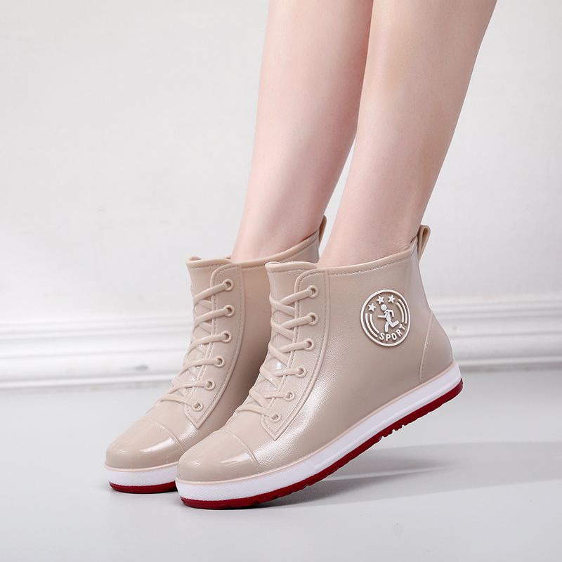 Harajuku Style Waterproof Short Tube Rain Boots for Women