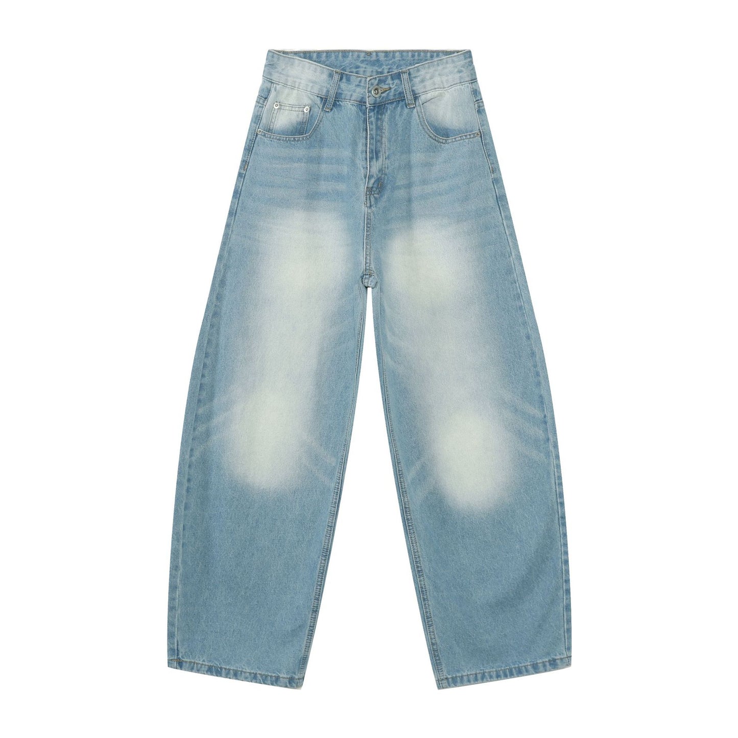 American Retro Flared Jeans - Unique Loose Fit Denim Trousers
