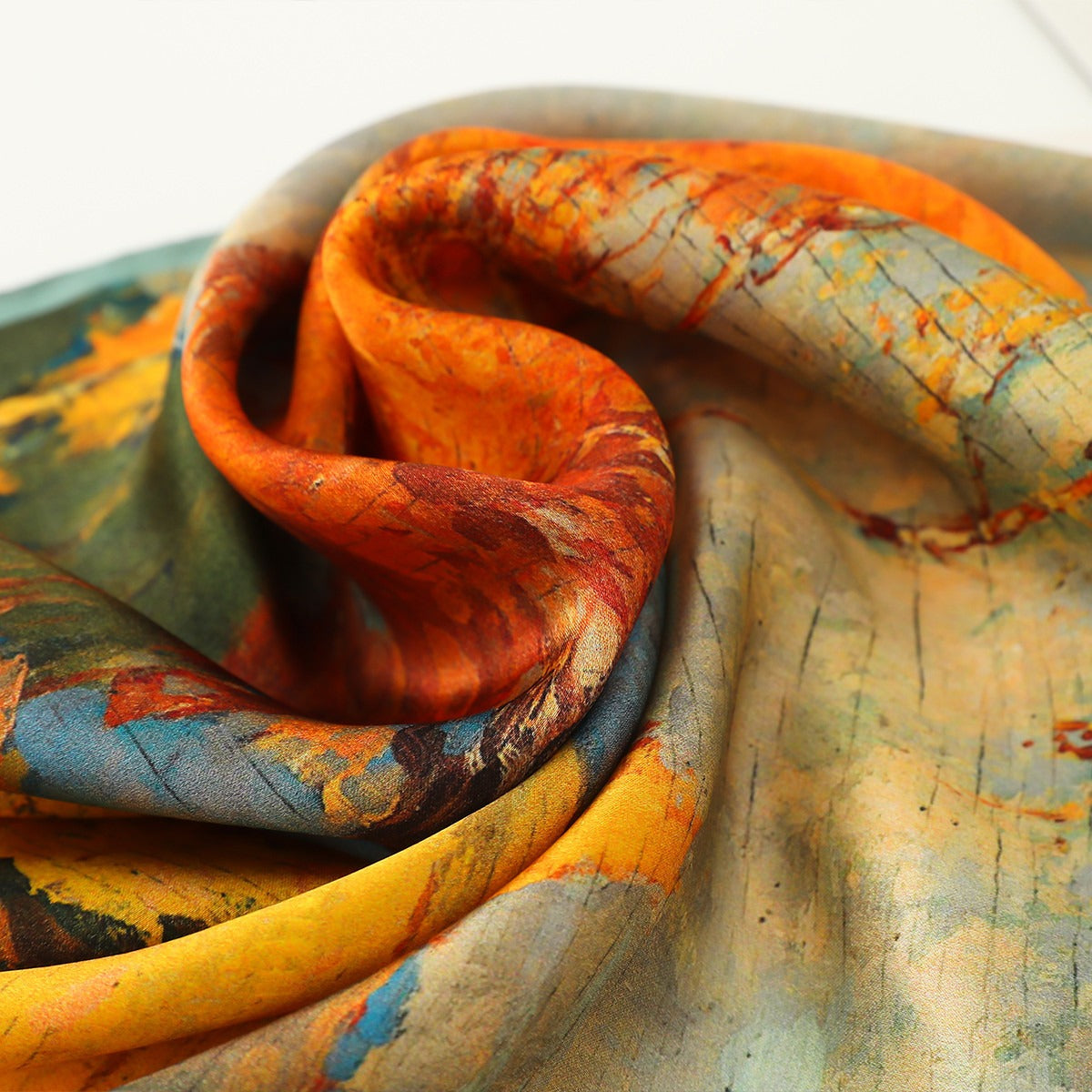 Harajuku Style Silk Scarf - Versatile Autumn Neckband & Headband