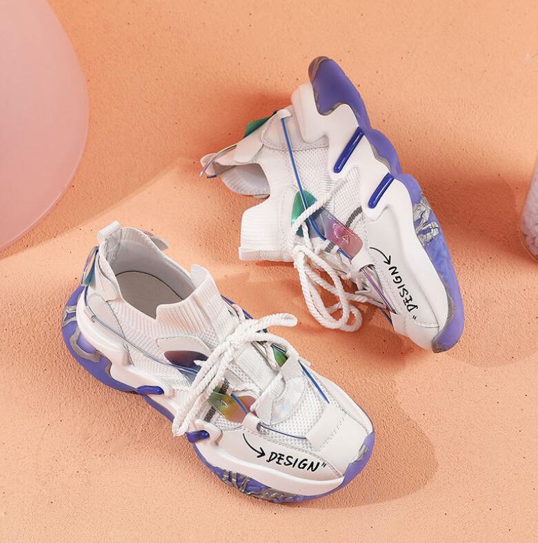 Breathable Lightweight Flat Platform Sneakers for Women