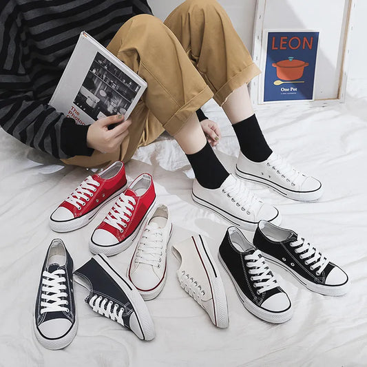 Harajuku Style Lace Up Round Toe Sneakers
