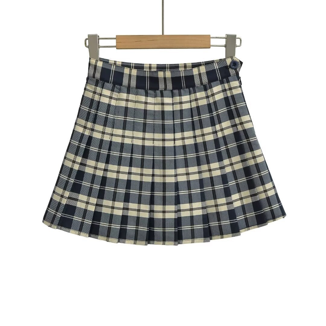 A-Line High-Waisted Short Skirt