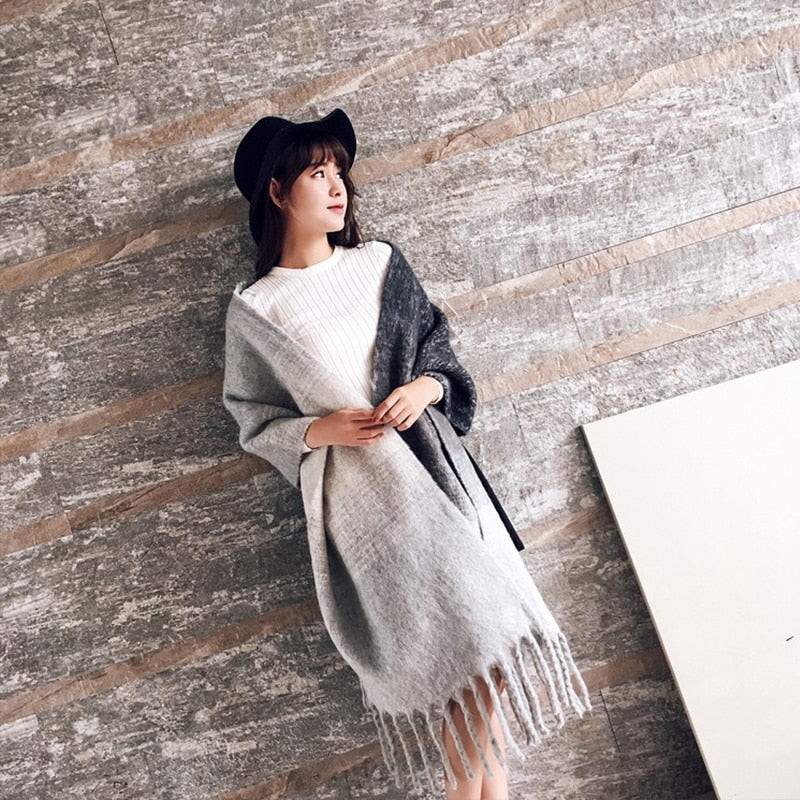 Mingjiebihuo Harajuku Style Plaid Scarf Shawl
