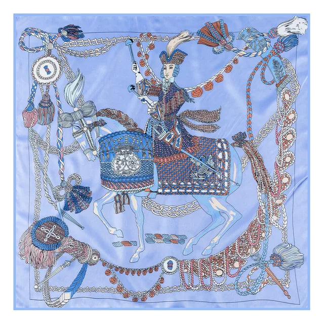 Playful Giraffe Twill Silk Scarf - 90CM Square