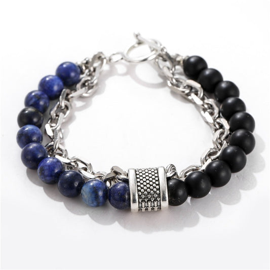 Harajuku Punk Frosted Stone Chain Bracelet