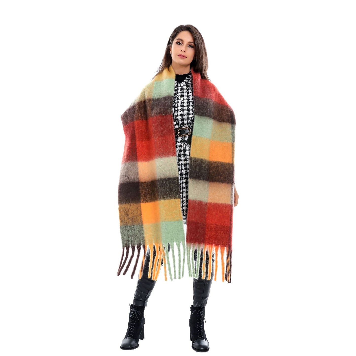 Colorful Tassel Scarf for Women - Harajuku Style