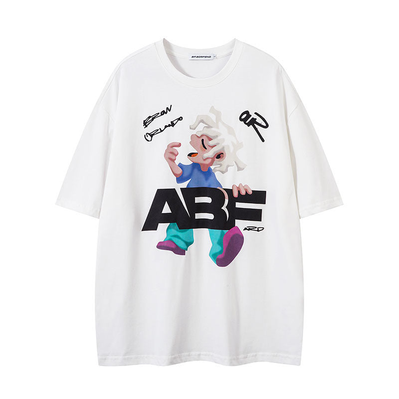 Playful Harajuku-Style Printed Unisex T-Shirt