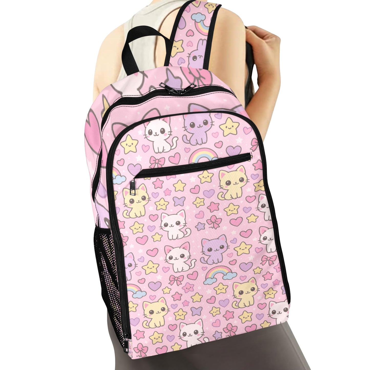 Cartoon Cat Rainbow Harajuku Kawaii Backpack