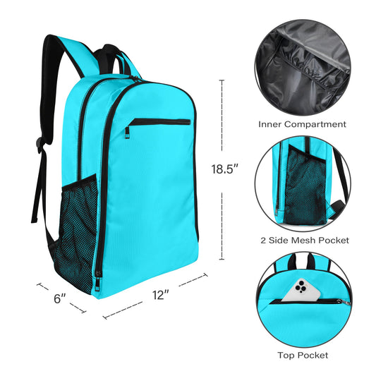 Highlighter Blue All Over Print Leisure Sports Backpack