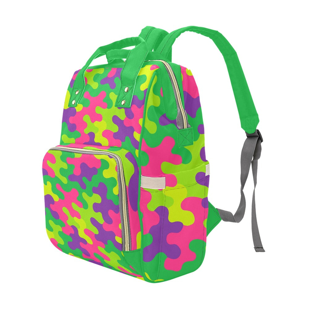 Harajuku Rainbow Camo Multi-Function Backpack