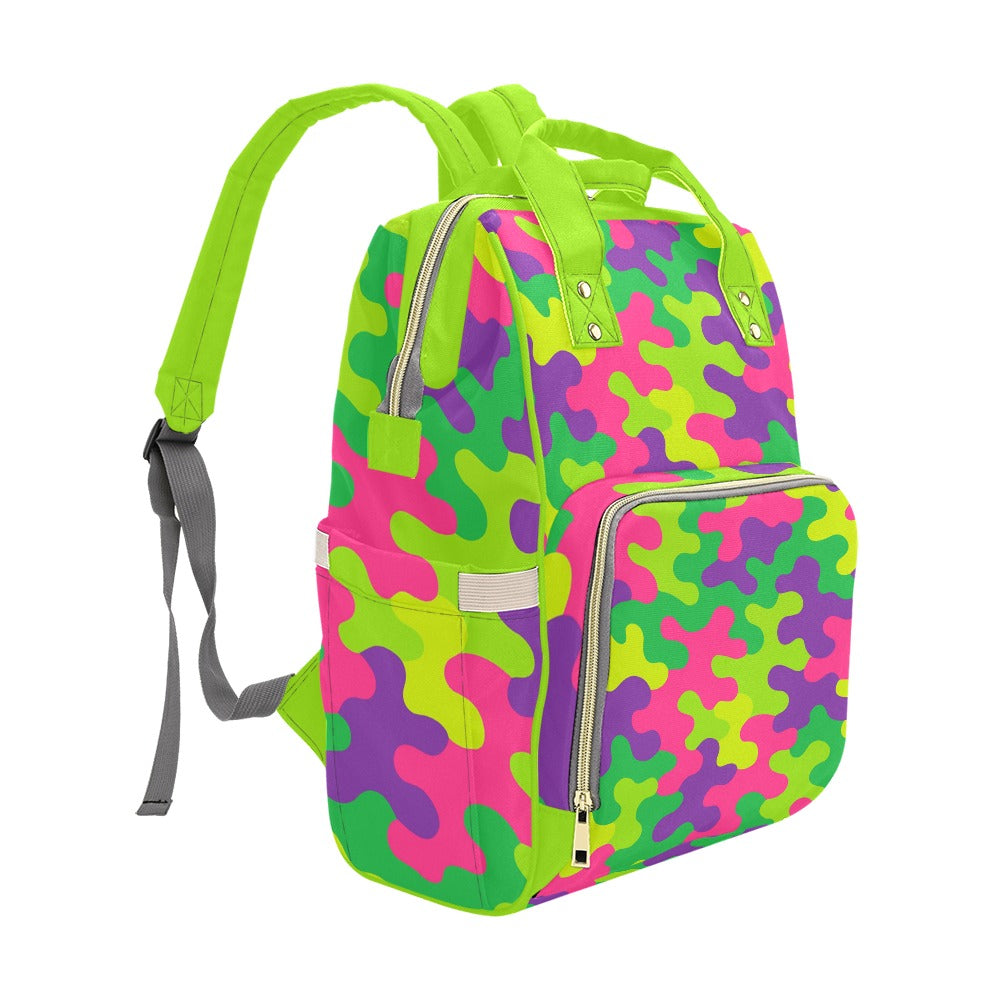 Harajuku Rainbow Camo Multi-Function Backpack