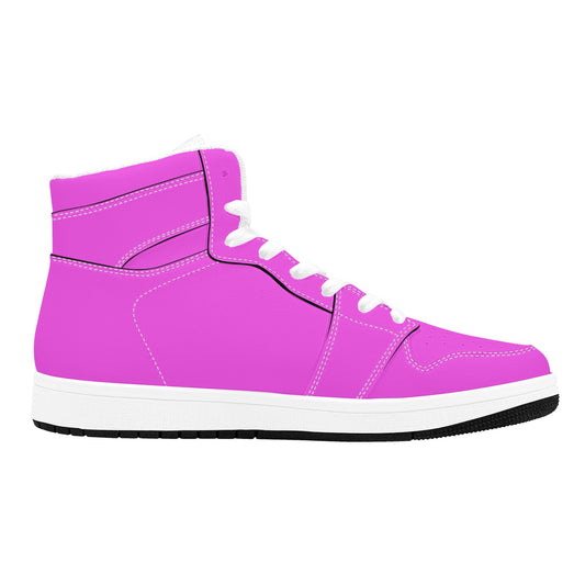 Highlighter Purple Men's High Top Sneakers