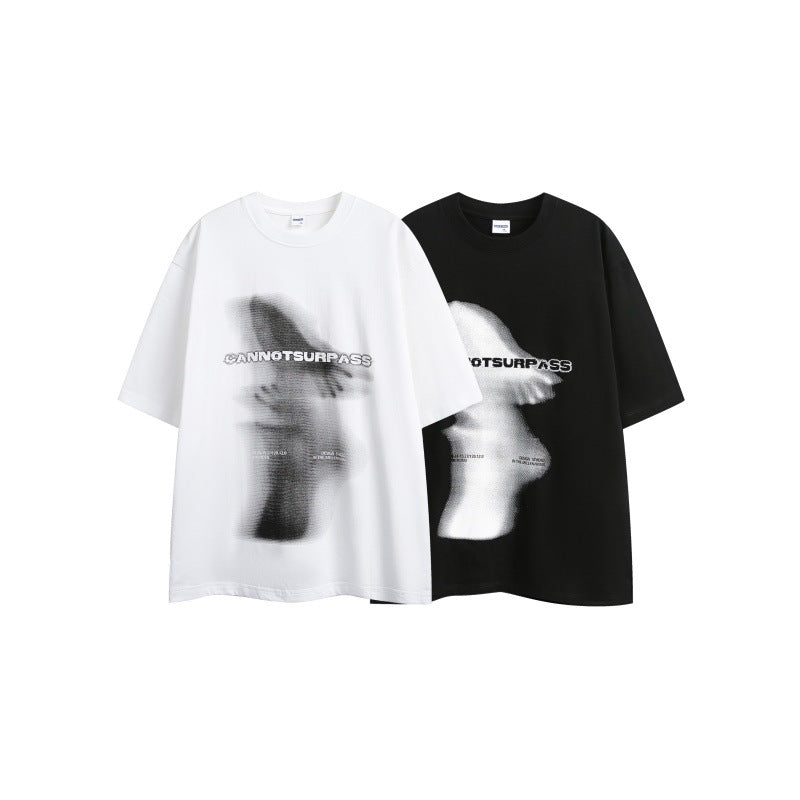 Abstract Art Loose Fit Short Sleeve Tee for Men & Women