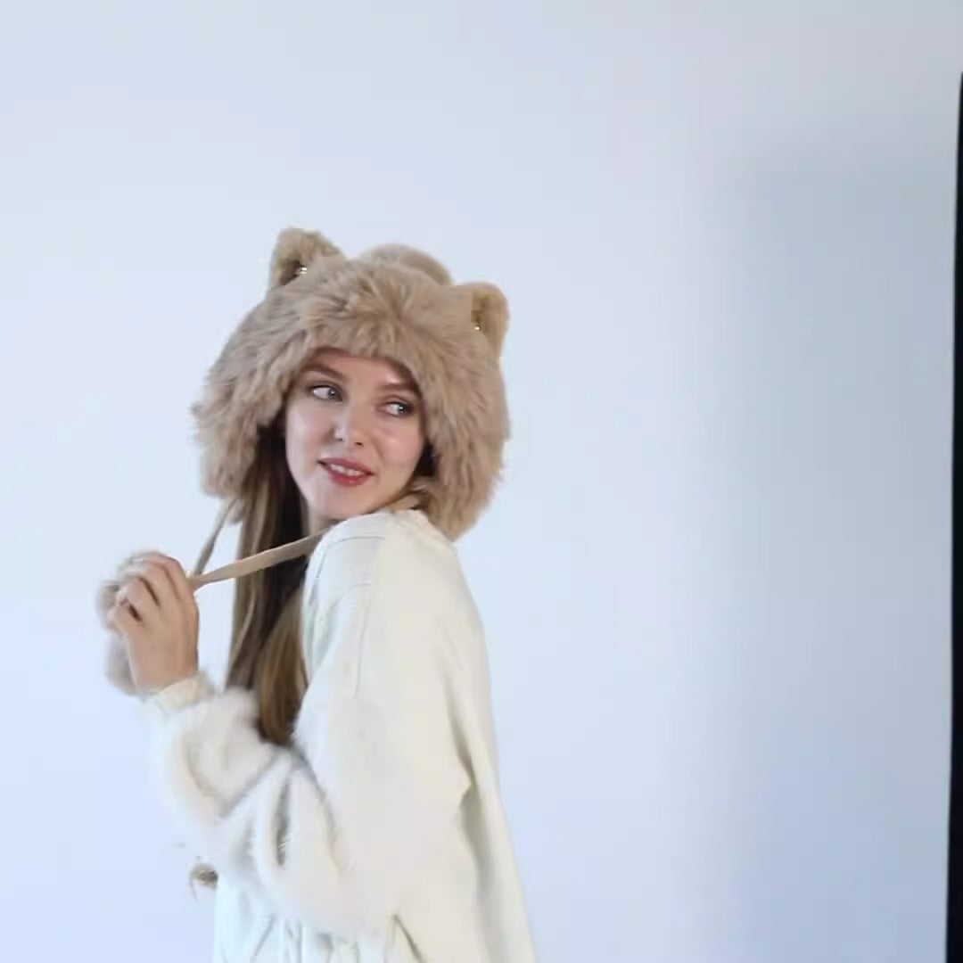 Cute Cat Ear Knitting Hat - Warm Wool Fashion