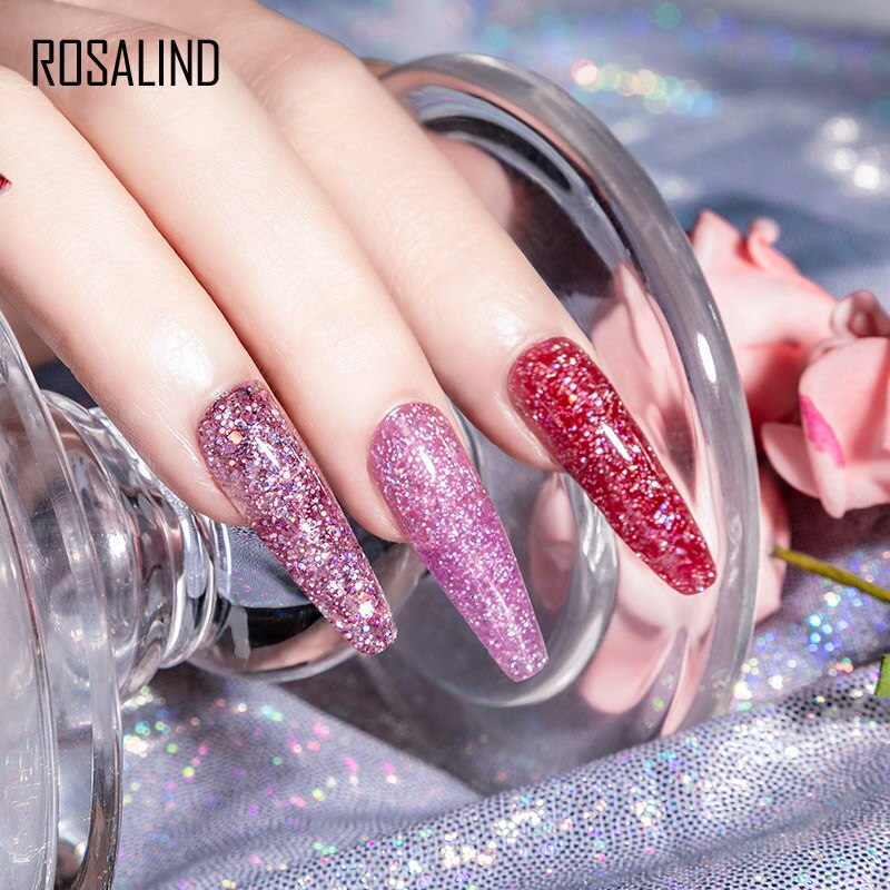 Glitter Poly Nail Gel Extension - 15ml Nail Polish for Manicure