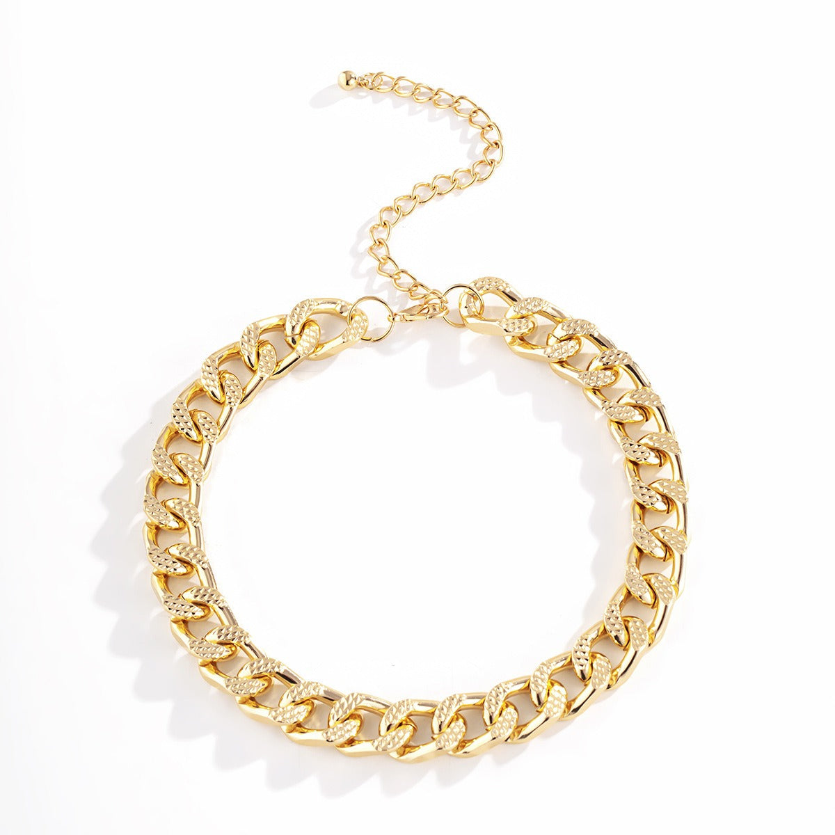 Harajuku Style Minimalist Pitted Metal Chain Necklace