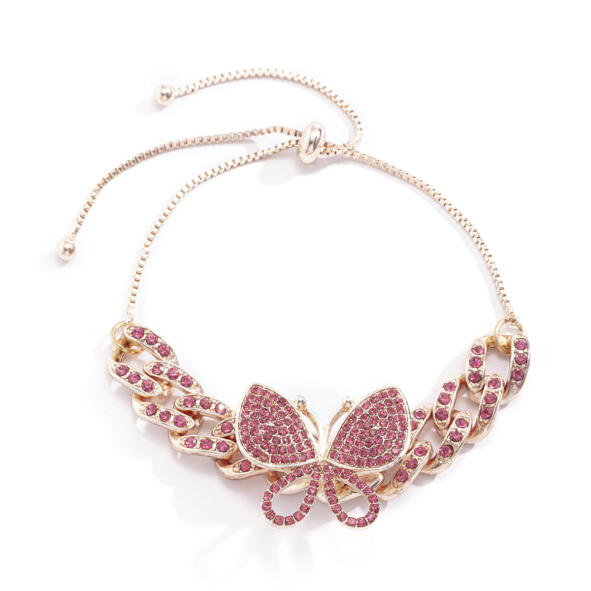Diamond Butterfly Bracelet - Retro Harajuku Style