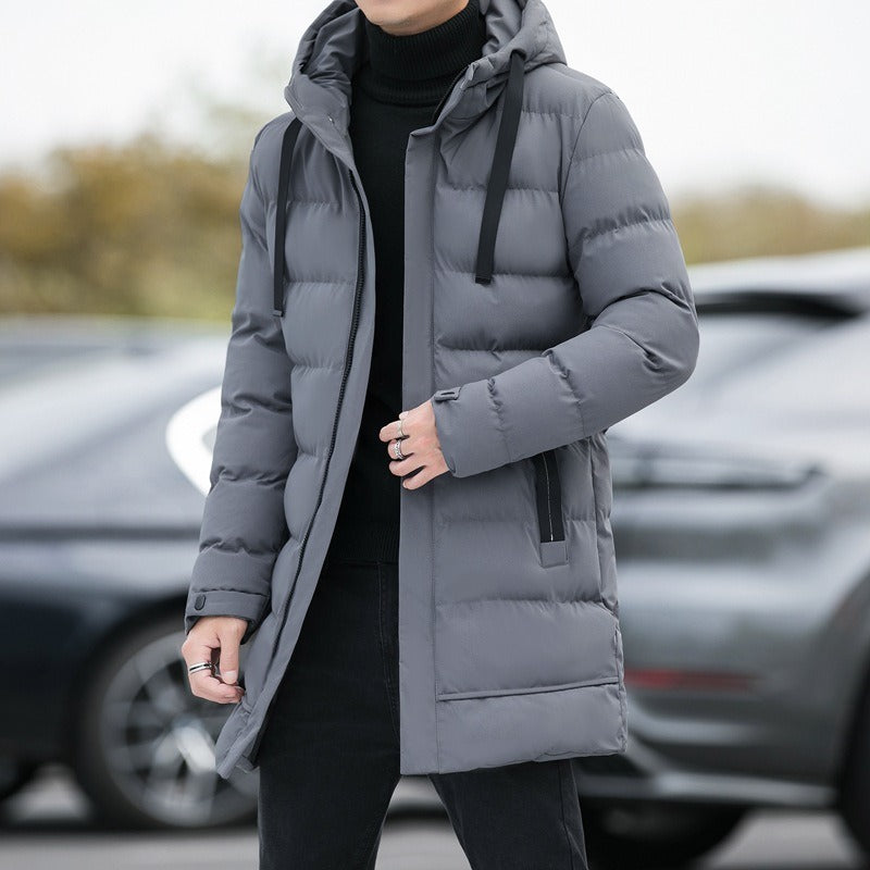 Harajuku Style Medium Length Cotton Padded Jacket