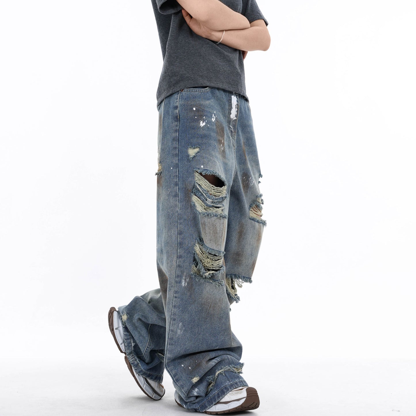 Personalized Graffiti Ripped Jeans