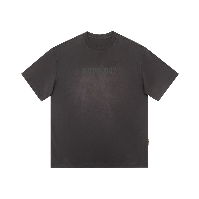 Washed & Distressed Harajuku Letter Print T-Shirt