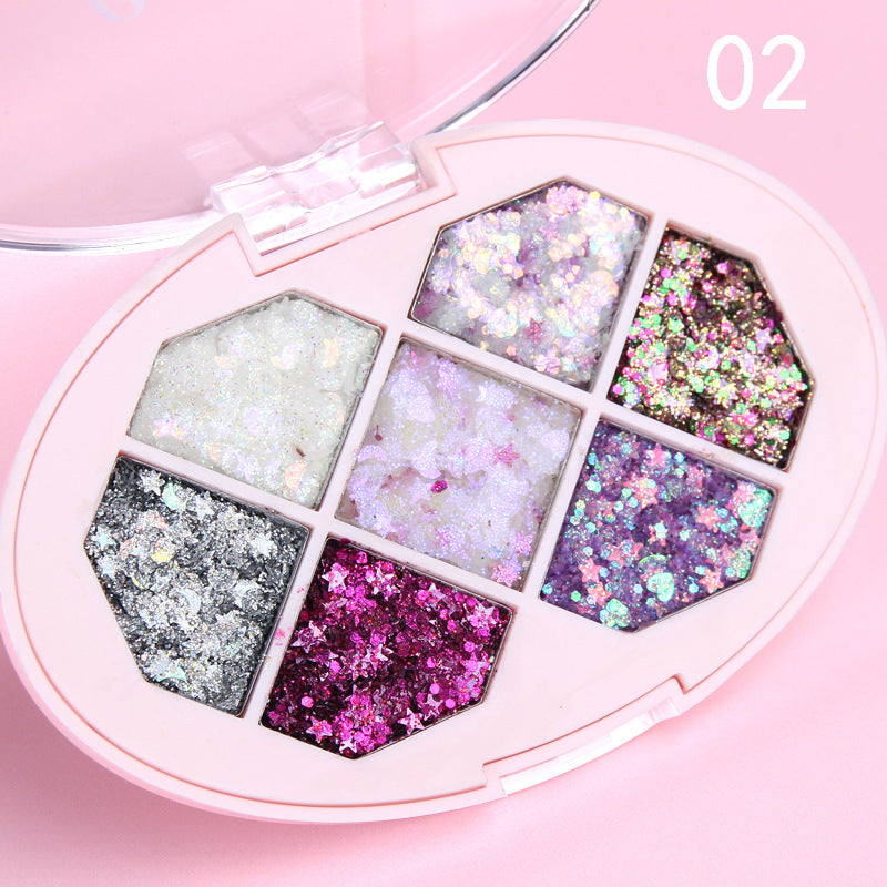 Harajuku Style Seven-Color Glue-Free Sequins Eye Shadow Gel