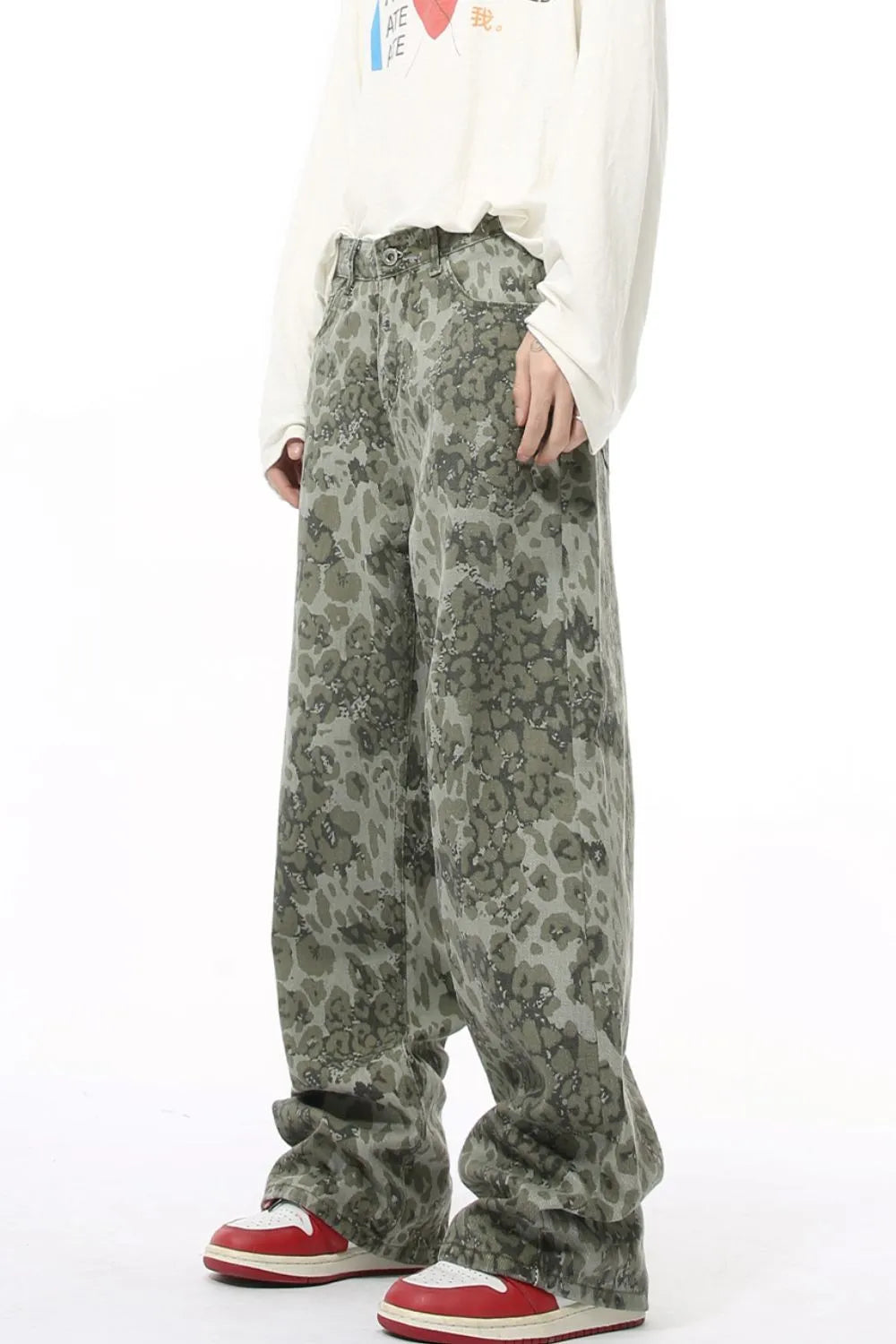 Harajuku Style Camouflage Jeans with Pockets