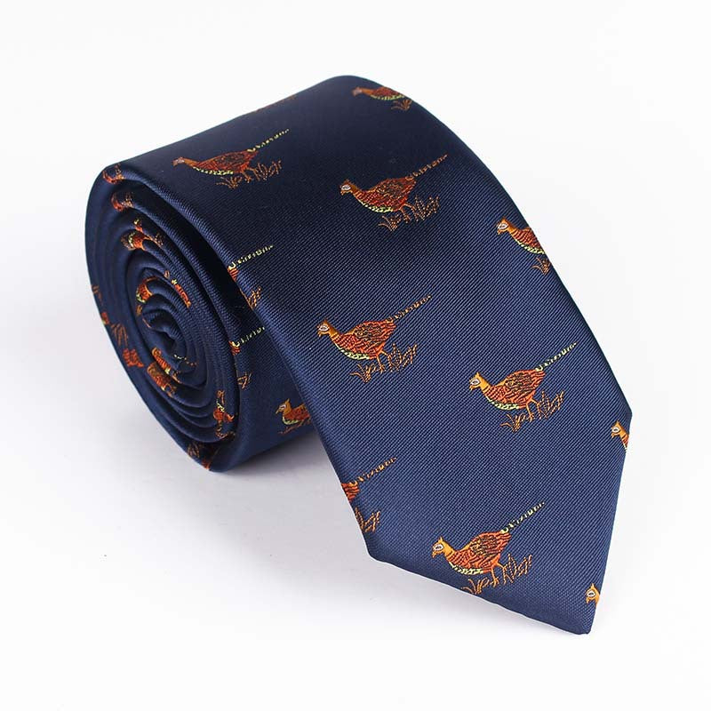 Yarn Dyed Jacquard Bird Multi Color Bow Tie