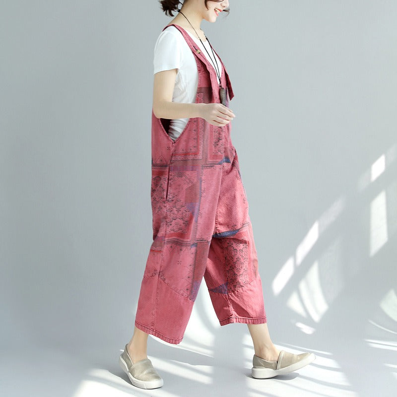 Vintage-Inspired Plus Size Denim Overalls