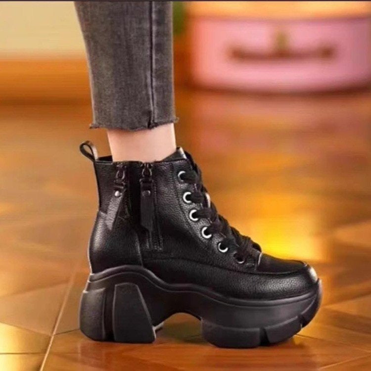 Playful Plush Dad Shoes - Retro Boots for Women