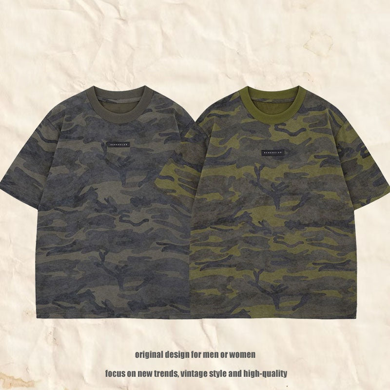 Playful Camouflage Loose Fit T-Shirt