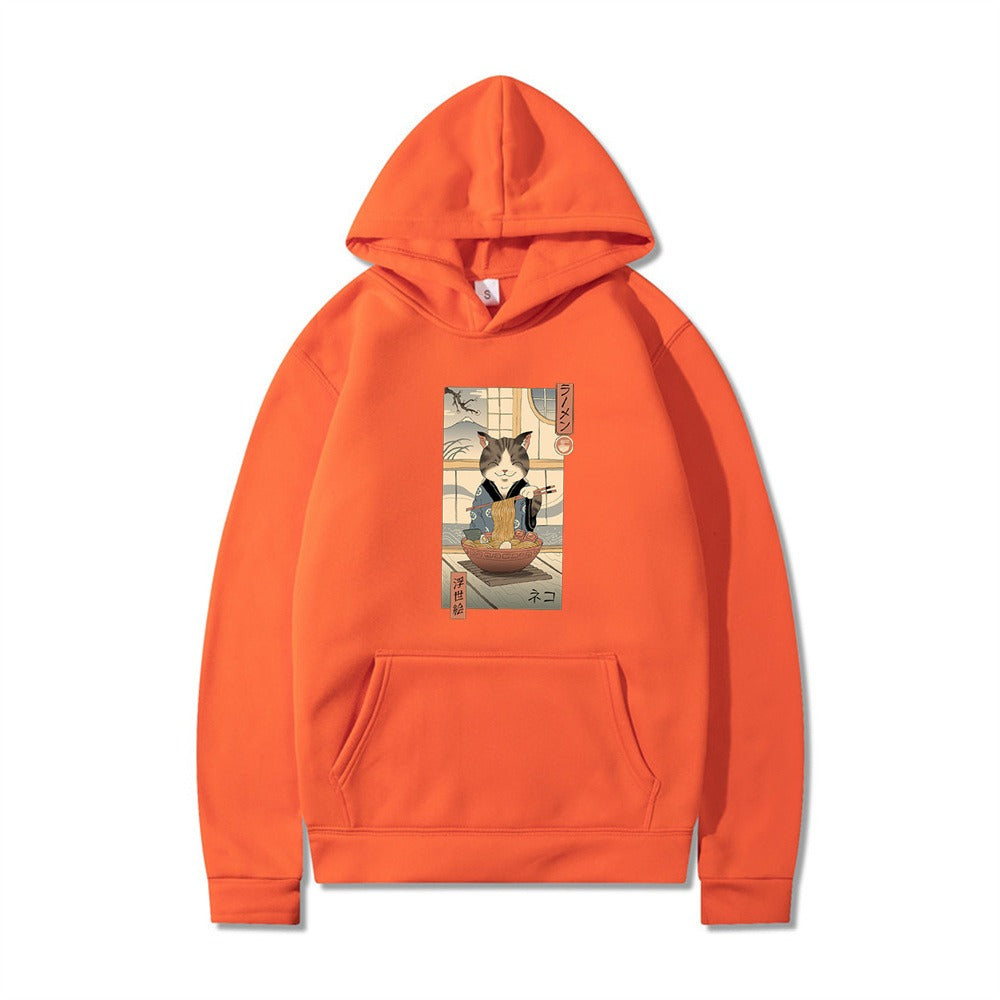 Samurai Cat Harajuku Adventure Hoodie