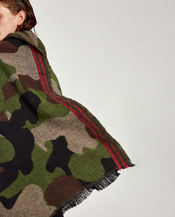 Harajuku Style Cashmere Camo Scarf - Cozy Winter Wrap