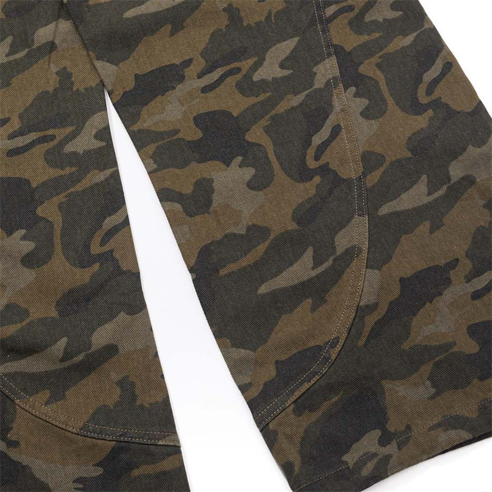 Harajuku Retro Camouflage Scythe Jeans