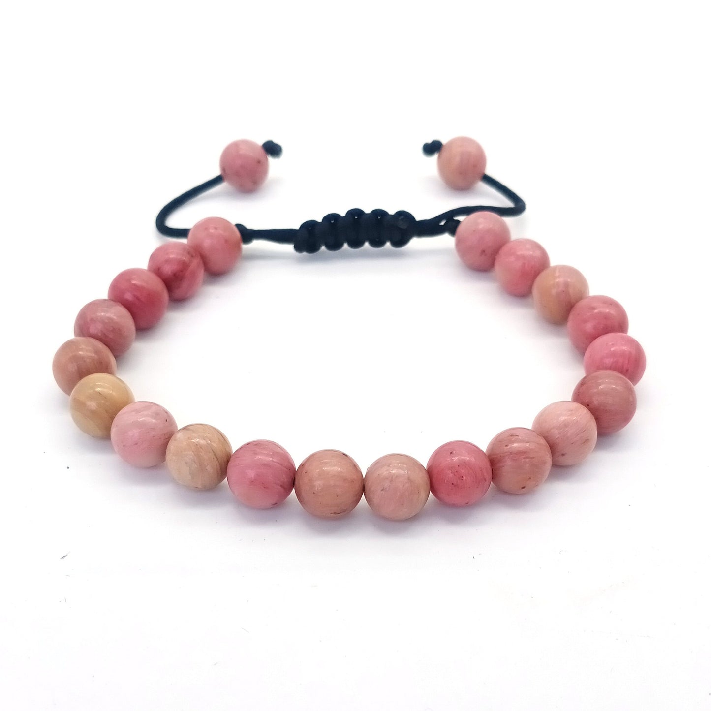 8mm Tiger Eye Stone Beads Bracelet - Adjustable & Braided